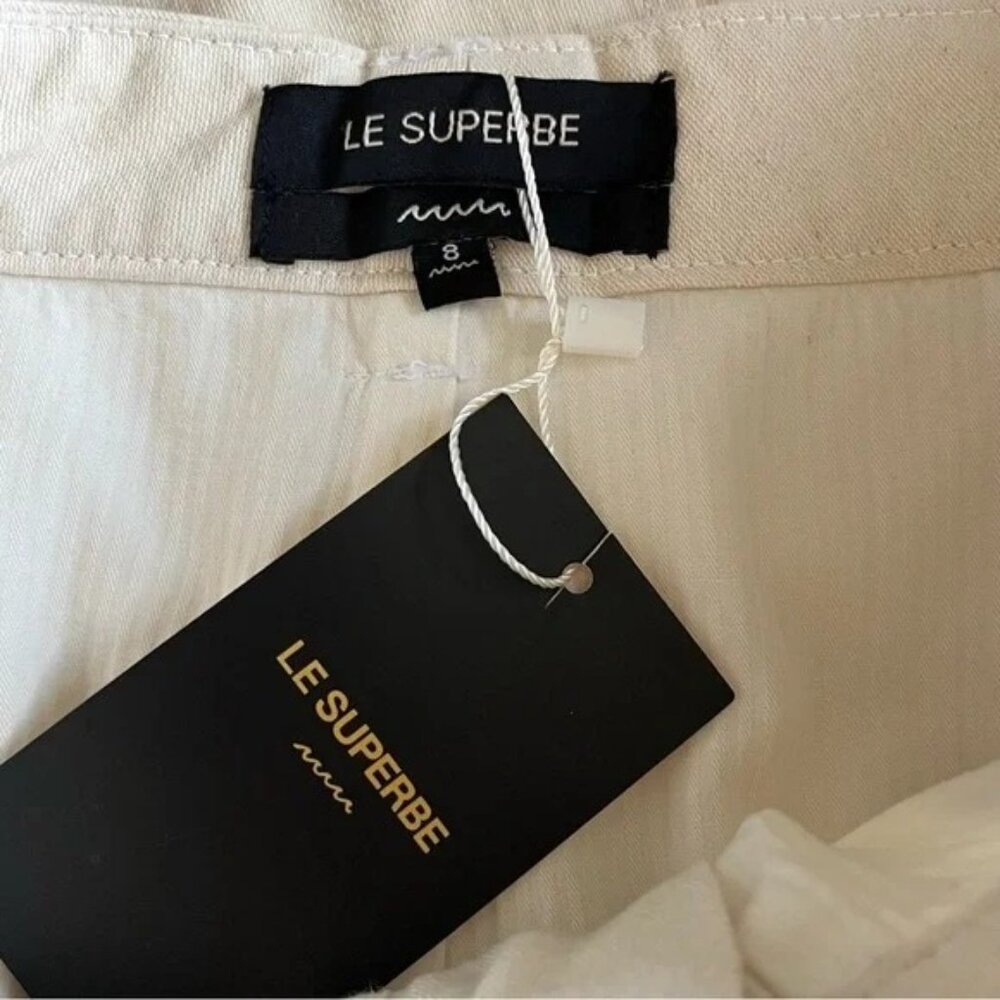 Le Superbe Mr & Mrs Benjamin midi skirt off-white tulle hem stretch size 8 - Picture 10 of 14